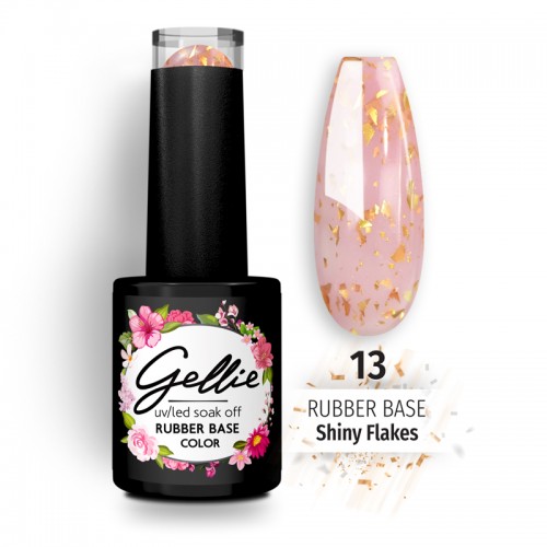 Gellie Rubber Base Shiny Flakes 13 ,10ml *