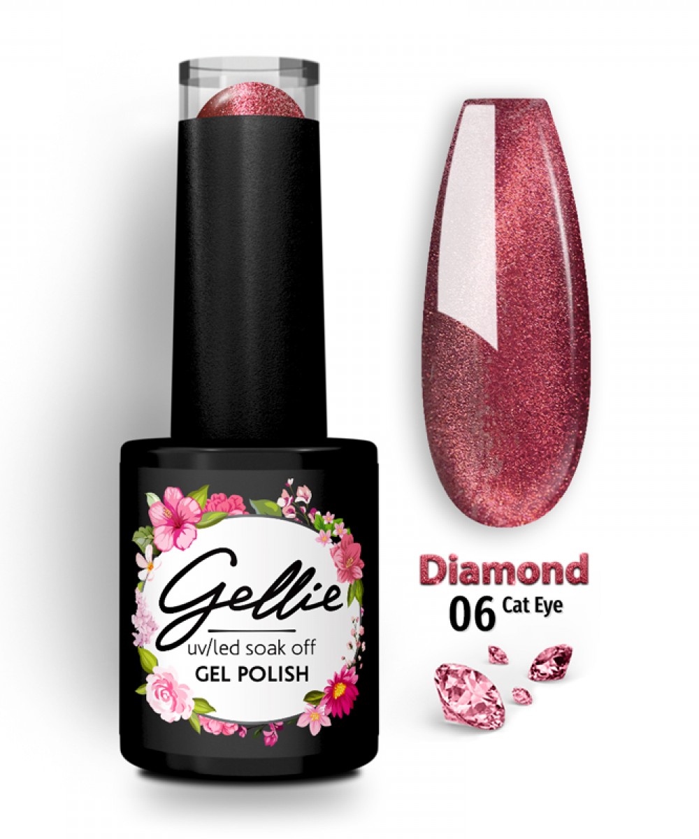 Gellie Ημιμόνιμο Βερνίκι Νυχιών – Diamond Cat Eye 06 ,10ml