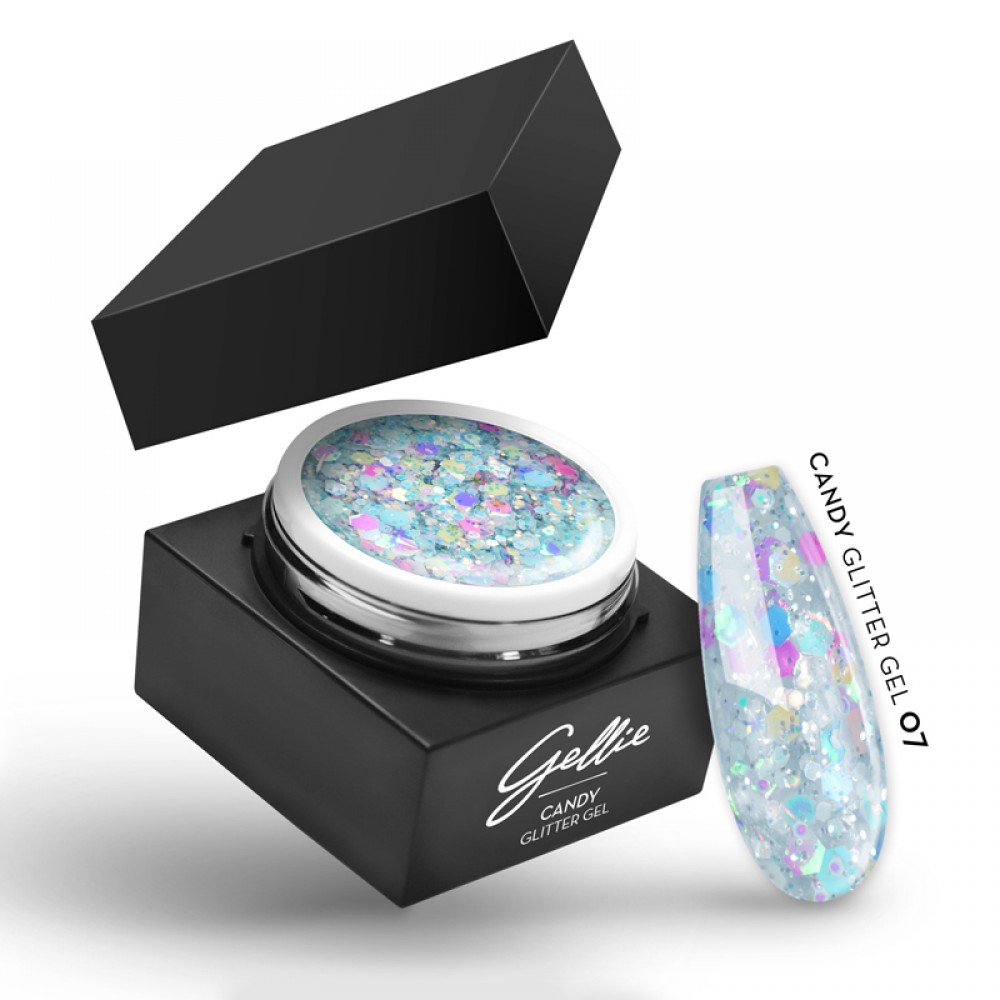 Gellie Ημιμόνιμο Βερνίκι Νυχιών Candy Glitter Gel 07 15ml Gellie Ημιμόνιμο Βερνίκι Νυχιών Candy Glitter Gel 07 15ml