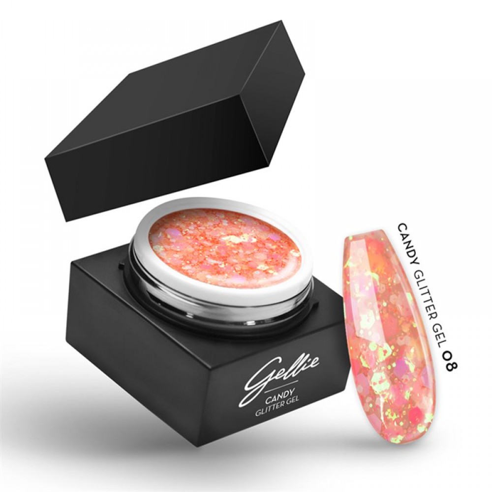 Gellie Ημιμόνιμο Βερνίκι Νυχιών Candy Glitter Gel 08 15ml Gellie Ημιμόνιμο Βερνίκι Νυχιών Candy Glitter Gel 08 15ml
