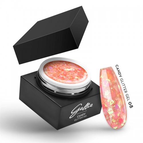 Gellie Ημιμόνιμο Βερνίκι Νυχιών Candy Glitter Gel 08 15ml *