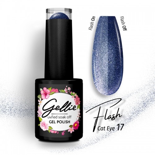 Gellie Ημιμόνιμο Βερνίκι Νυχιών Flash Cat Eye 17 ,10ml