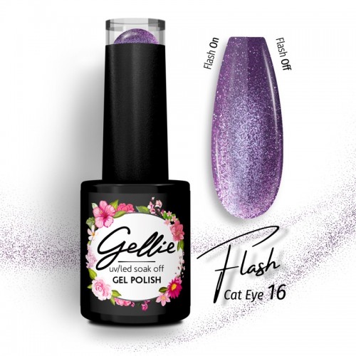 Gellie Ημιμόνιμο Βερνίκι Νυχιών Flash Cat Eye 16 ,10ml