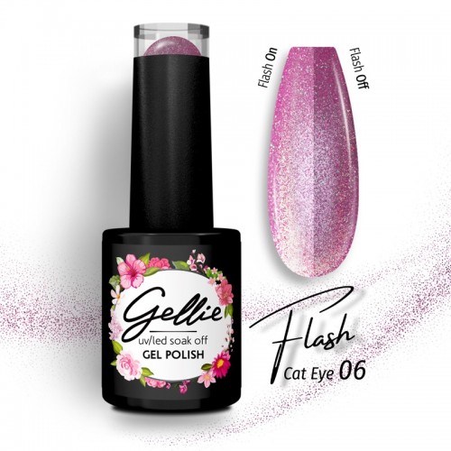 Gellie Ημιμόνιμο Βερνίκι Νυχιών Flash Cat Eye 06 ,10ml