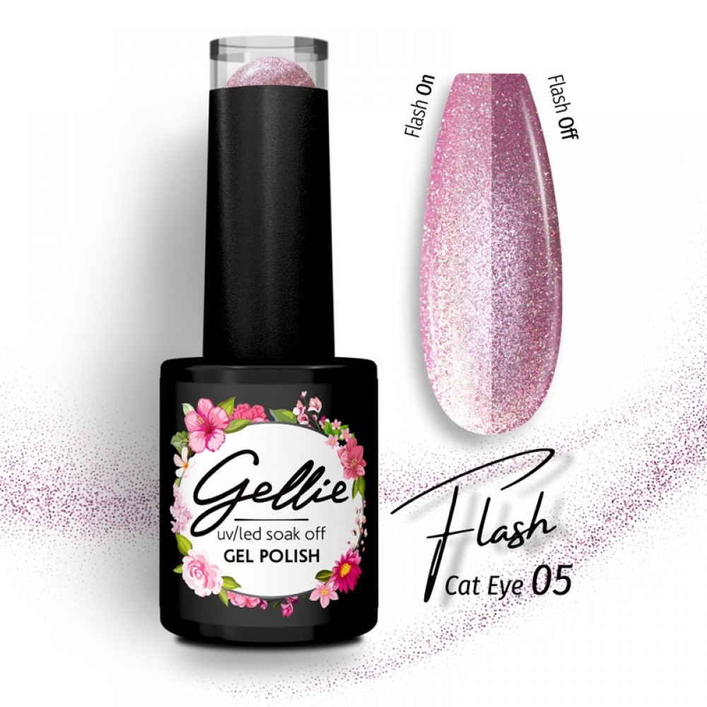 Gellie Ημιμόνιμο Βερνίκι Νυχιών Flash Cat Eye 05 ,10ml