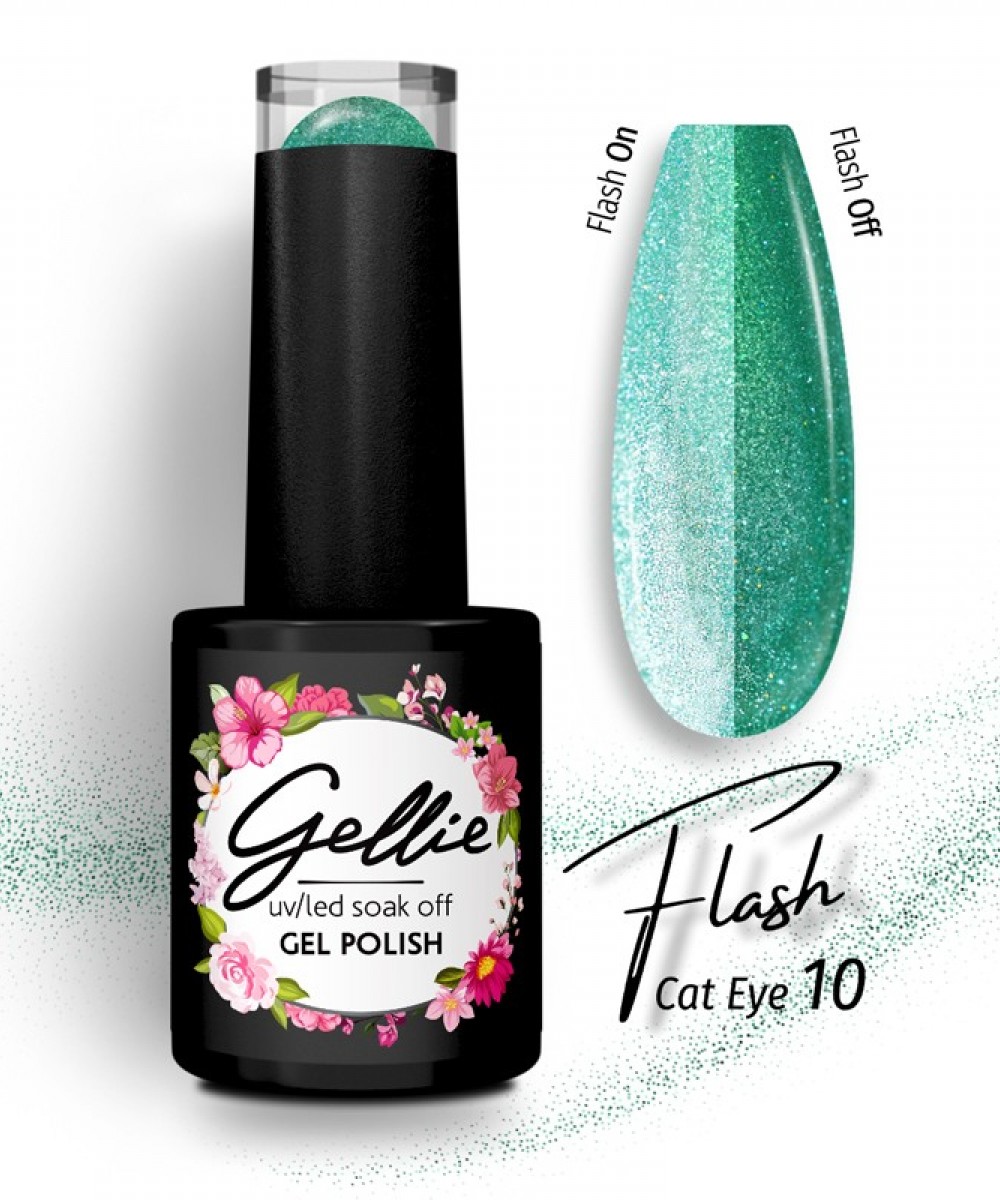 Gellie Ημιμόνιμο Βερνίκι Νυχιών Flash Cat Eye 10 ,10ml