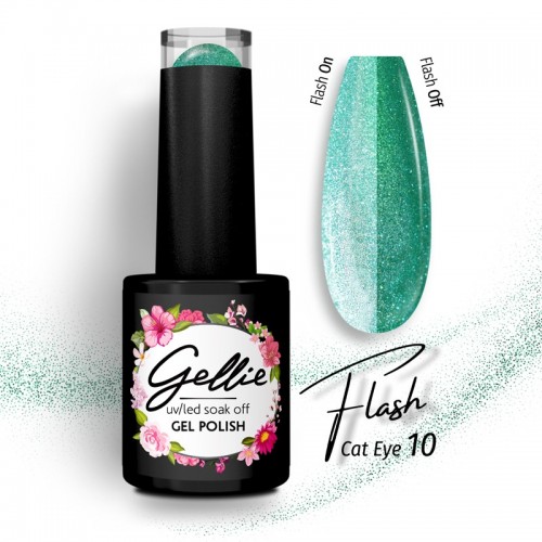 Gellie Ημιμόνιμο Βερνίκι Νυχιών Flash Cat Eye 10 ,10ml
