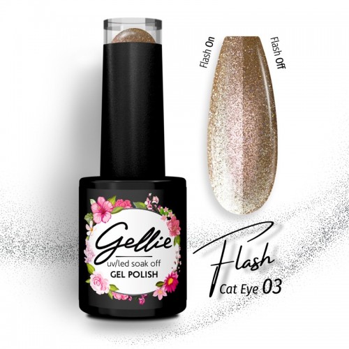 Gellie Ημιμόνιμο Βερνίκι Νυχιών Flash Cat Eye 03 ,10ml