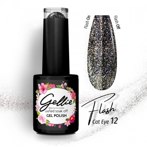 Gellie Ημιμόνιμο Βερνίκι Νυχιών Flash Cat Eye 12 ,10ml