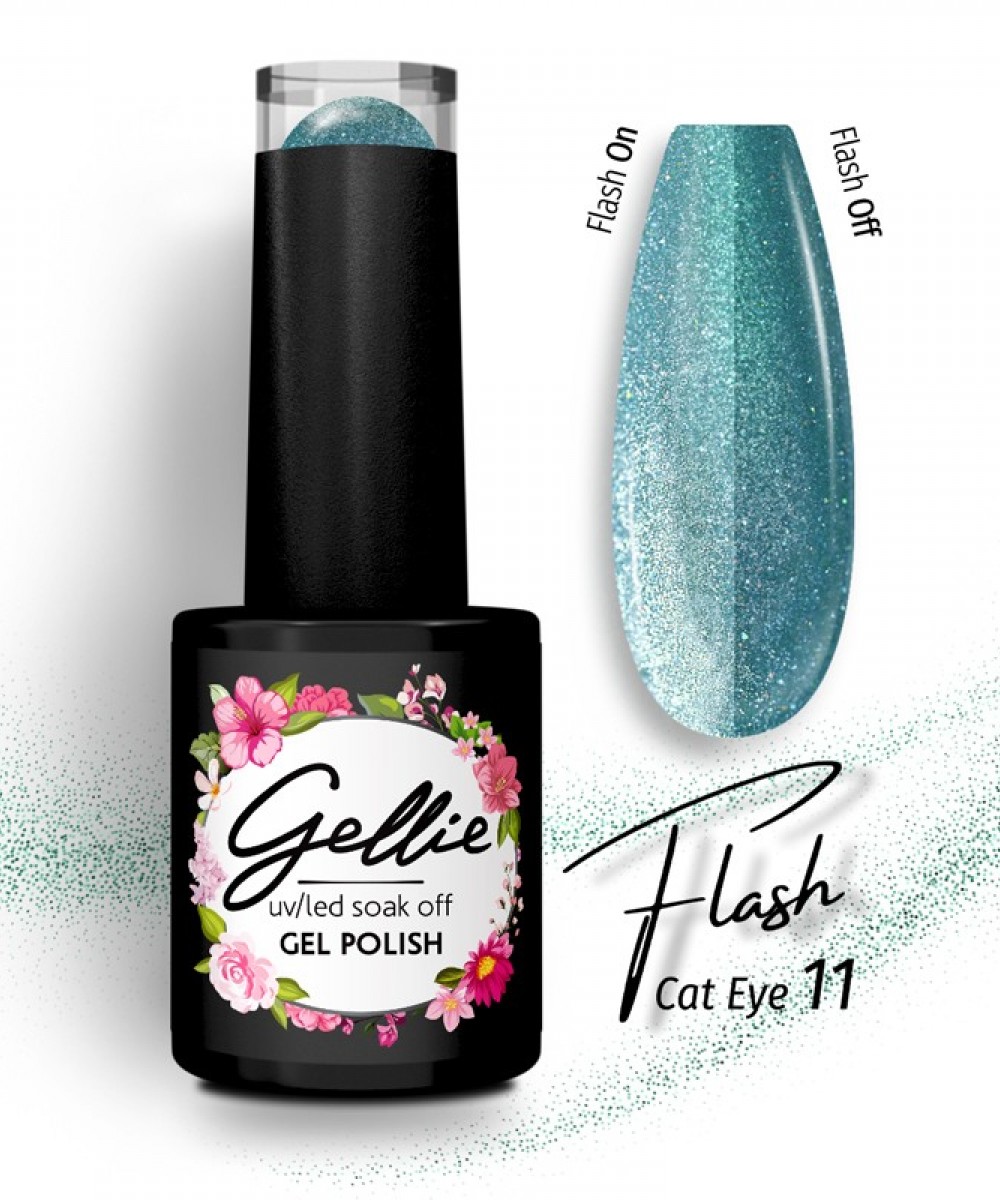 Gellie Ημιμόνιμο Βερνίκι Νυχιών Flash Cat Eye 11 ,10ml