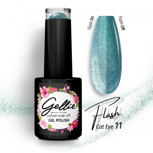 Gellie Ημιμόνιμο Βερνίκι Νυχιών Flash Cat Eye 11 ,10ml