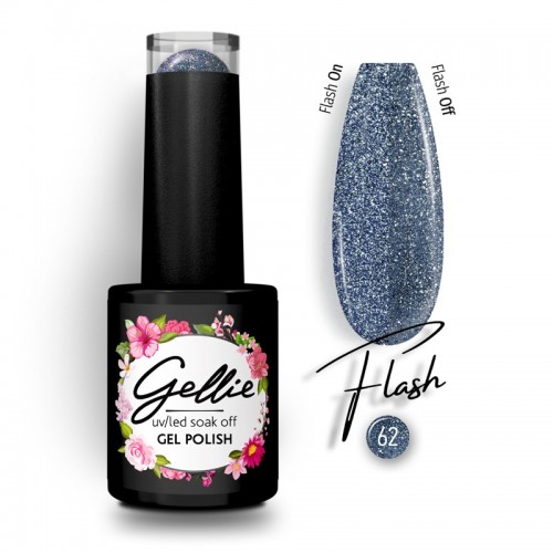 Gellie Ημιμόνιμο Βερνίκι Νυχιών Flash 62, 10ml