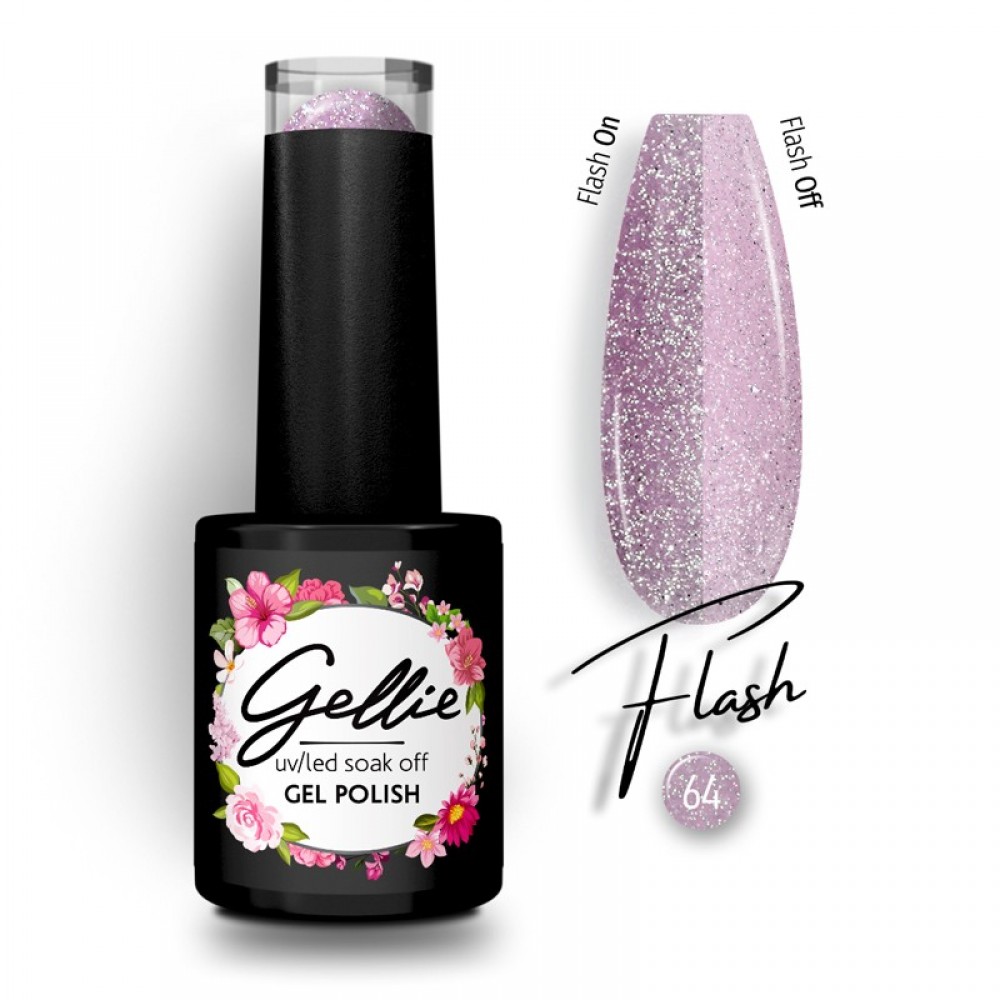 Gellie Ημιμόνιμο Βερνίκι Νυχιών Flash 64, 10ml