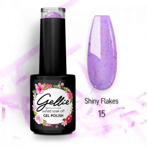 Gellie Ημιμόνιμο Βερνίκι Νυχιών Shiny Flakes 15, 10ml