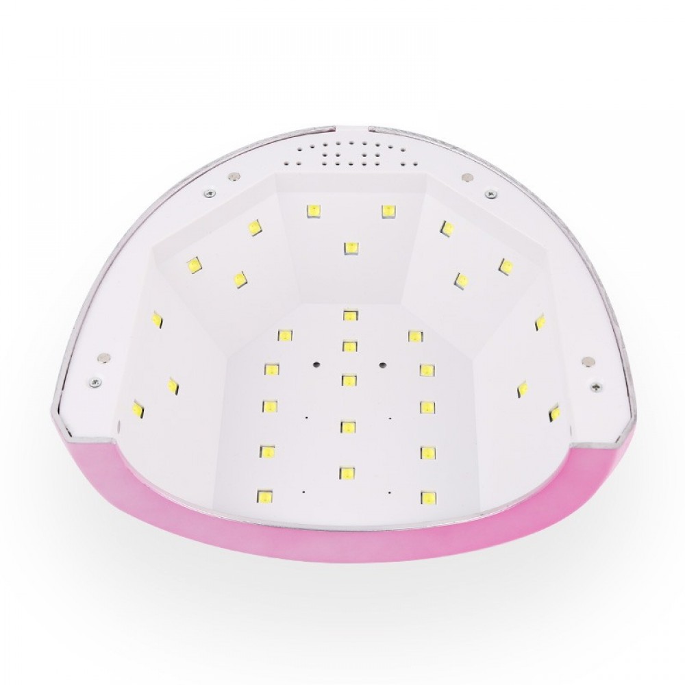 FEL Επαγγελματικό Φουρνάκι Νυχιών Uv Led 48W Μεταλλικό Ροζ (31209)