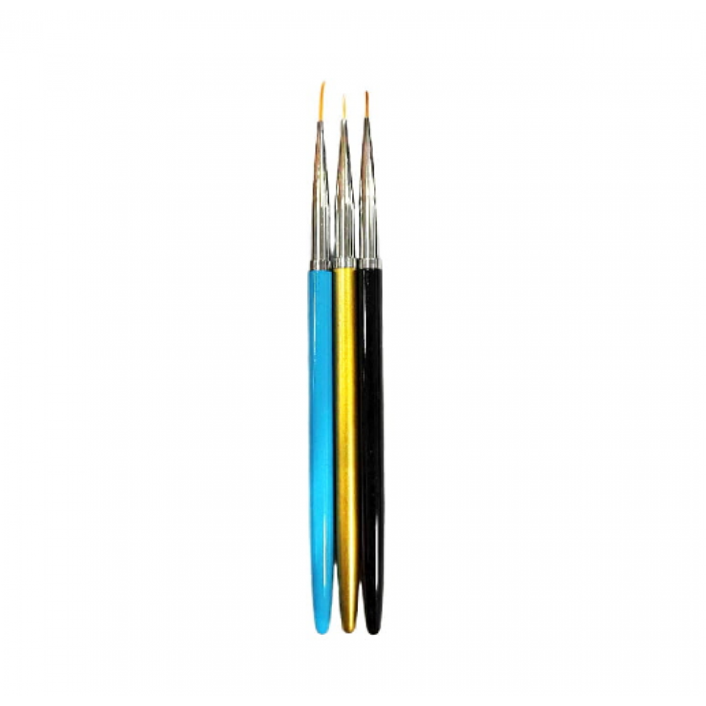 Nm Σετ 3 Πινέλα Λεπτά Nail Art (Pzb-99 Set) *