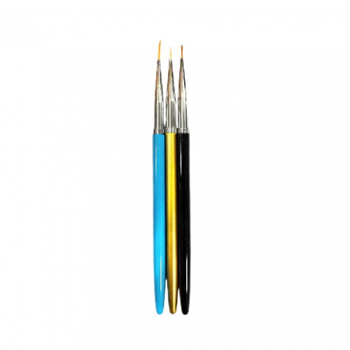 Nm Σετ 3 Πινέλα Λεπτά Nail Art (Pzb-99 Set) *