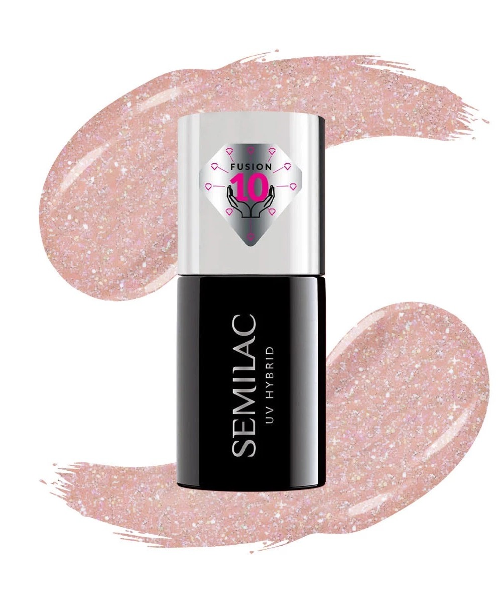 Semilac Ημιμόνιμο Βερνίκι Νυχιών Extend Care 5In1 804 Glitter Soft Beige 7ml