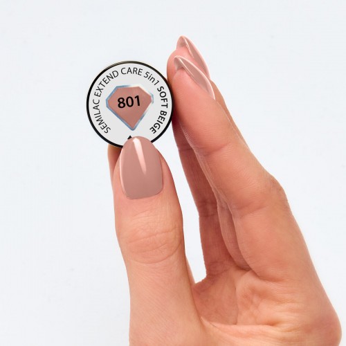 Semilac Ημιμόνιμο Βερνίκι Νυχιών Extend Care 5In1 801 Soft Beige 7ml