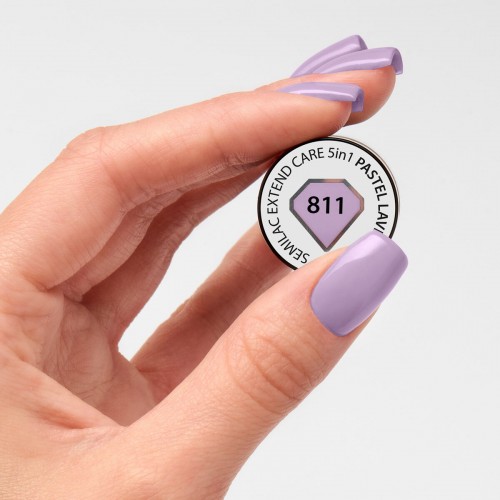 Semilac Ημιμόνιμο Βερνίκι Νυχιών Extend Care 5In1 811 Pastel Lavender 7ml