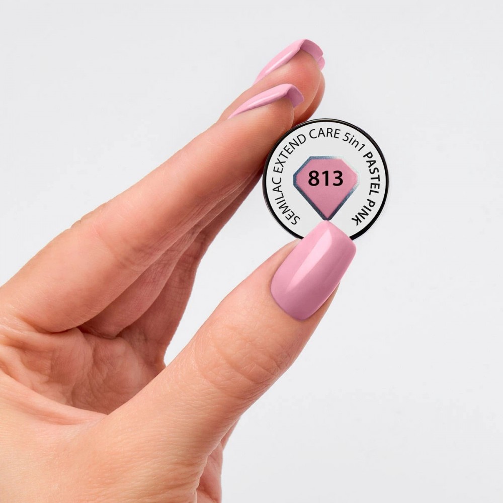 Semilac Ημιμόνιμο Βερνίκι Νυχιών Extend Care 5In1 813 Pastel Pink 7ml