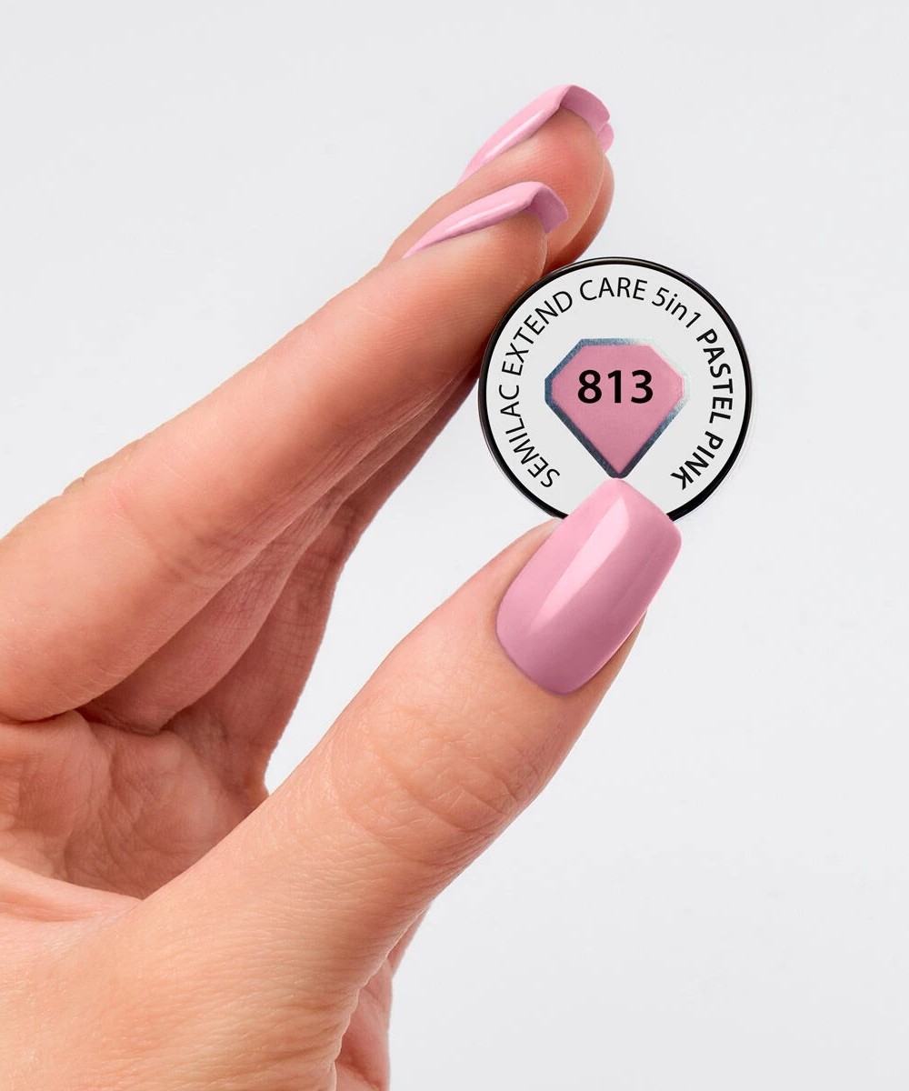 Semilac Ημιμόνιμο Βερνίκι Νυχιών Extend Care 5In1 813 Pastel Pink 7ml