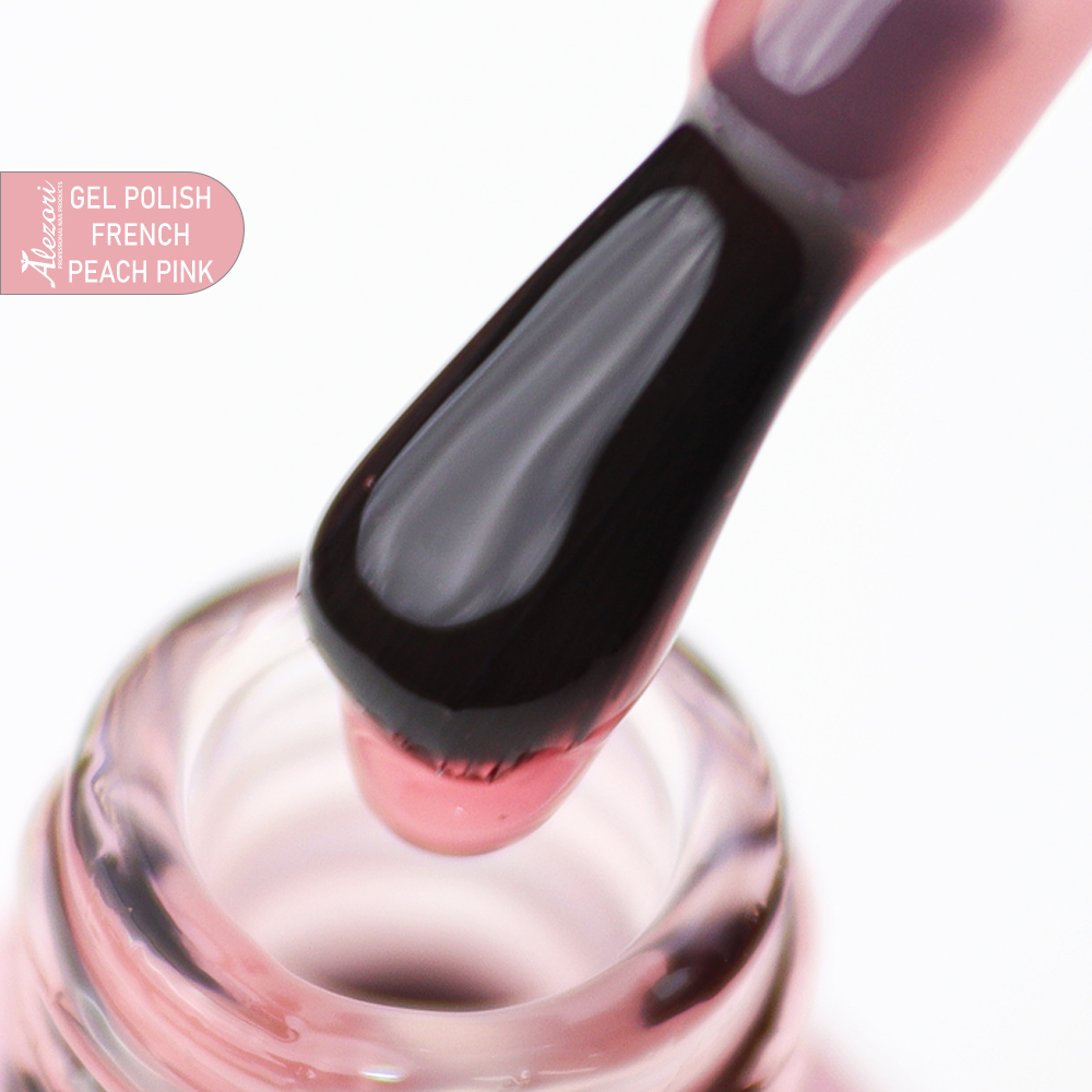 Alezori Ημιμόνιμο Βερνίκι Gel Polish French Peach Pink ,15ml *