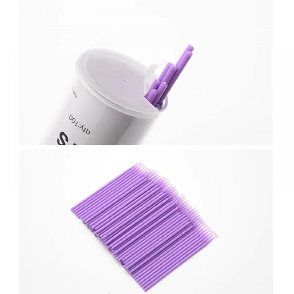 Micro Brush Aplicator Small - Eyelash Glue Removing 100τμχ Micro Brush Aplicator Small - Eyelash Glue Removing 100τμχ