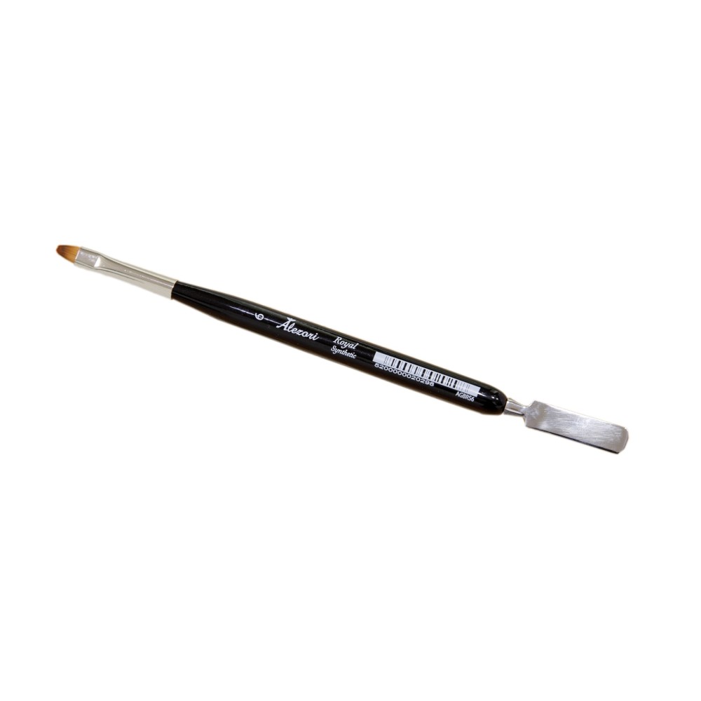 Alezori Πινέλο Διπλό Acrygel Hybrid No6 Oval Synthetic