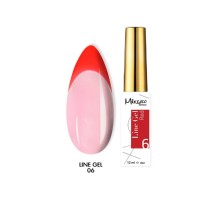 Mixcoco Ημιμόνιμο Βερνίκι Νυχιών Line Gel  06 Red 12ml