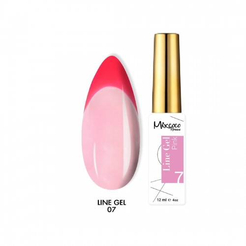 Mixcoco Ημιμόνιμο Βερνίκι Νυχιών Line Gel  07 Pink 12ml