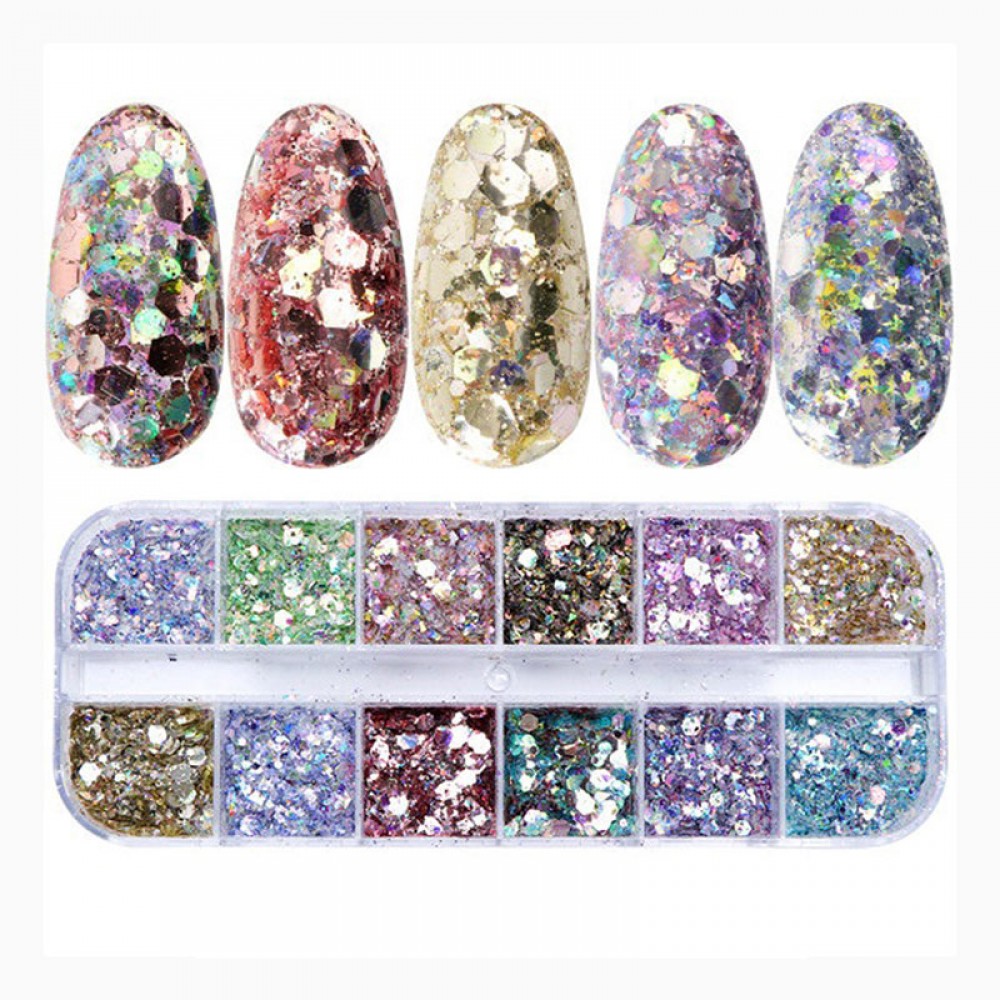 J.K Διακοσμητικά Νυχιών Box 29 3D Mix Glitter (022849)