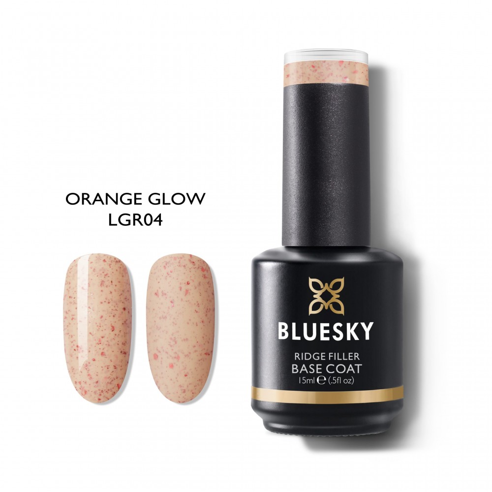 Bluesky Orange Glow LGR04 Base Ridge Filler Glitter 15ml *