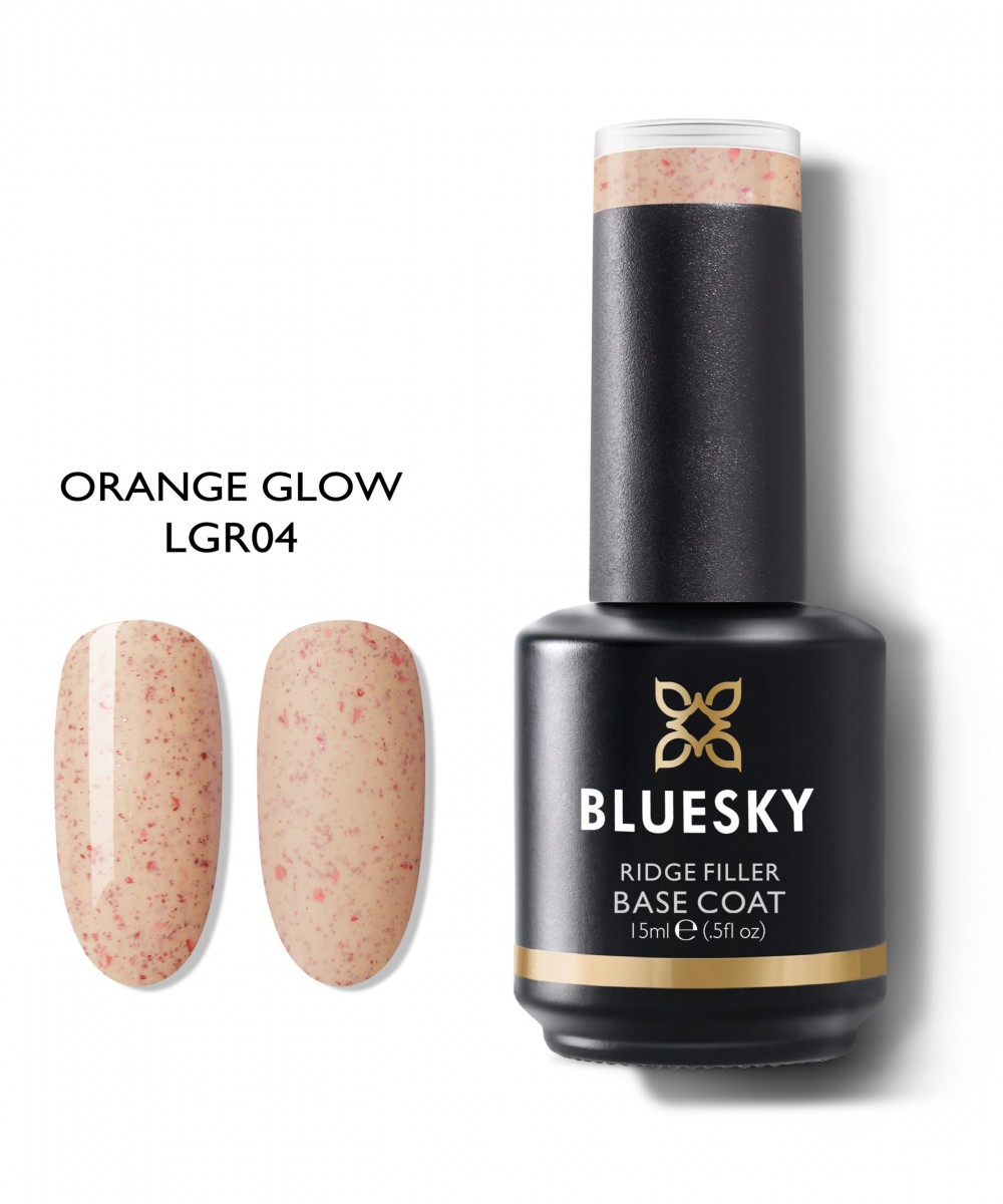 Bluesky Orange Glow LGR04 Base Ridge Filler Glitter 15ml *