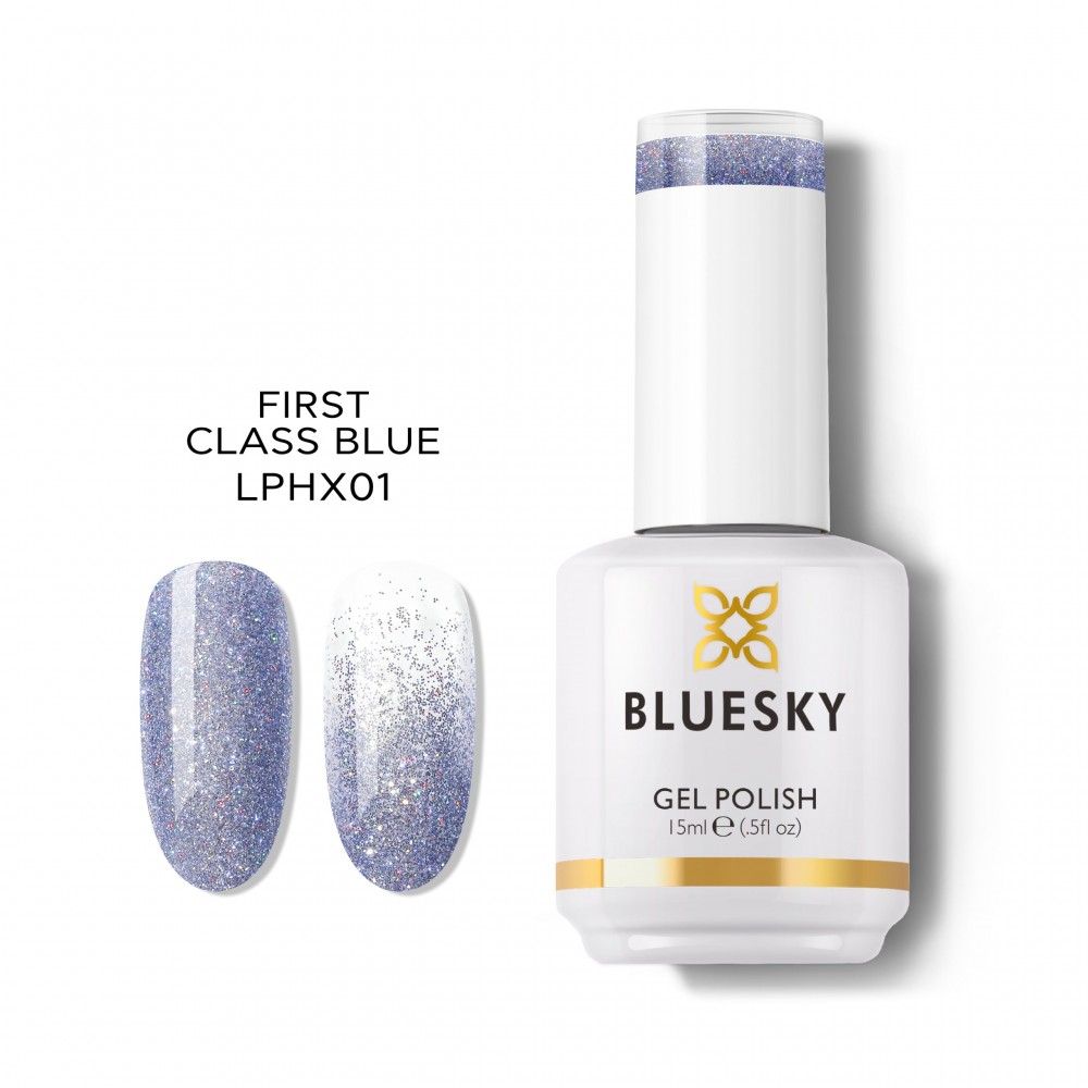 Bluesky Gel Polish Sparkle Chic LPHX01 First Class Blue 15ml Bluesky Gel Polish Sparkle Chic LPHX01 First Class Blue 15ml