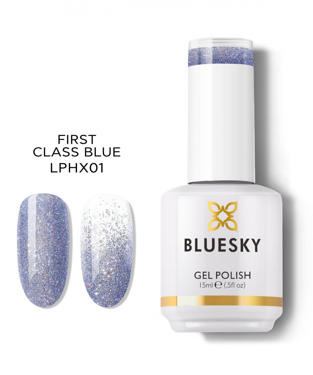 Bluesky Gel Polish Sparkle Chic LPHX01 First Class Blue 15ml