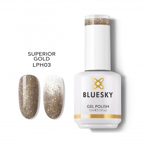Bluesky Gel Polsih Sparkle Chic LPH03 Superior Gold 15ml