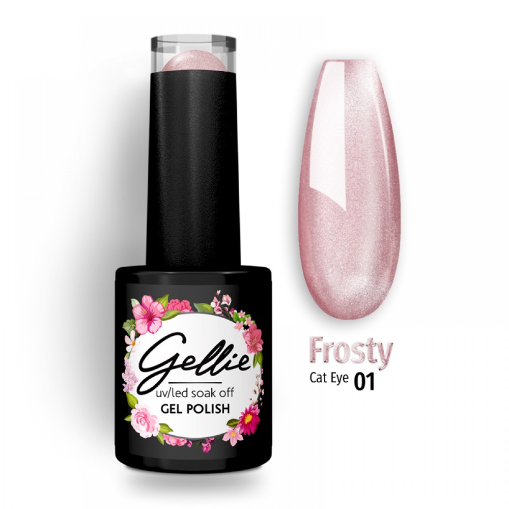 Gellie Ημιμόνιμο Βερνίκι Νυχιών Frosty Cat Eye 01, 10ml