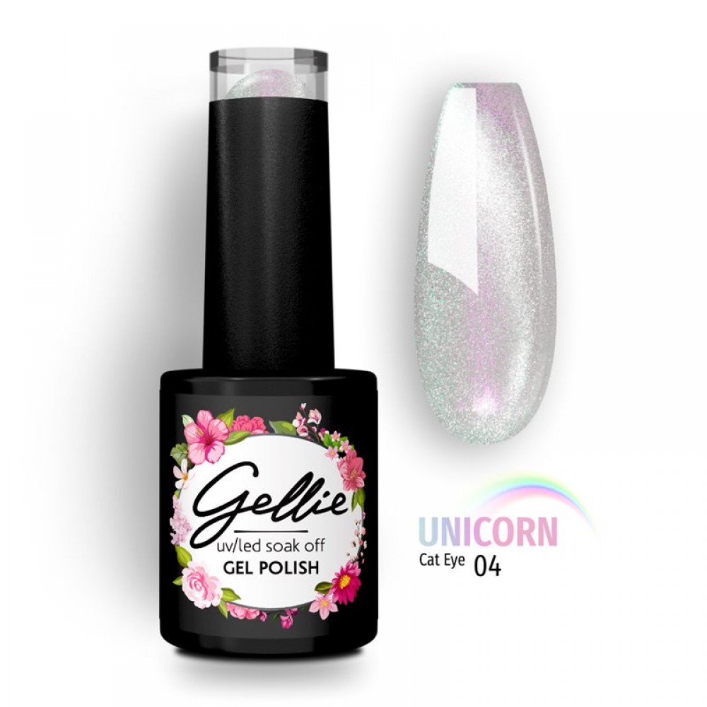 Gellie Ημιμόνιμο Βερνίκι Νυχιών Unicorn  Cat Eye 04, 10ml