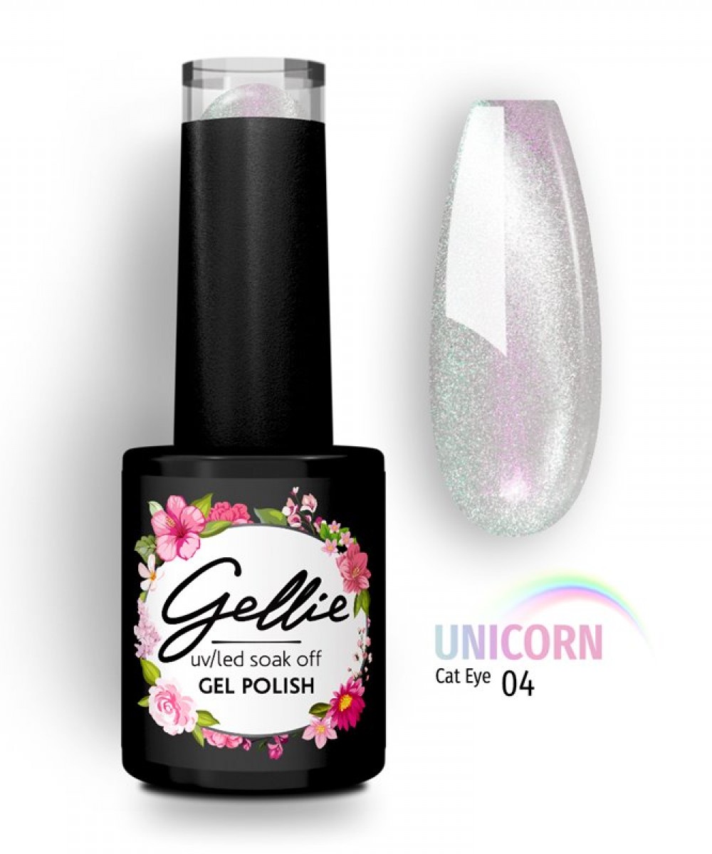 Gellie Ημιμόνιμο Βερνίκι Νυχιών Unicorn  Cat Eye 04, 10ml