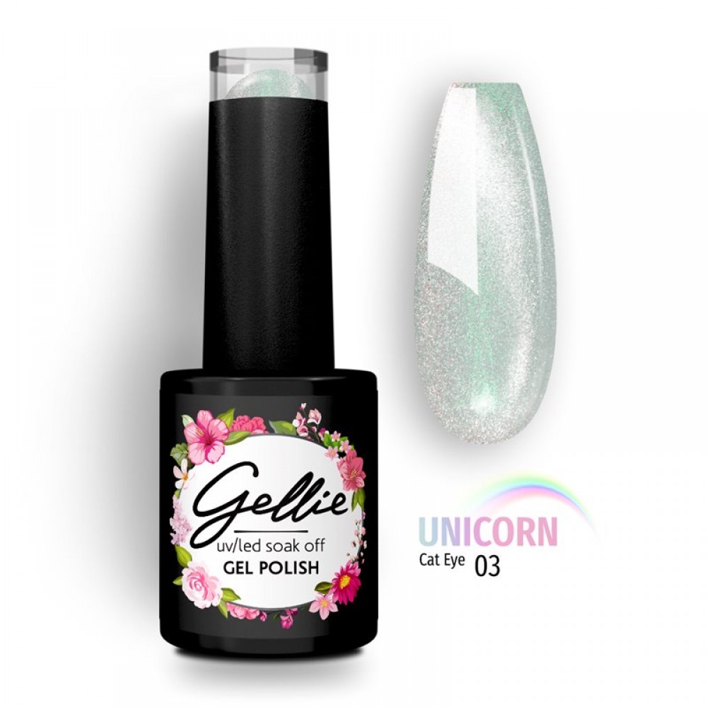 Gellie Ημιμόνιμο Βερνίκι Νυχιών Unicorn  Cat Eye 03, 10ml