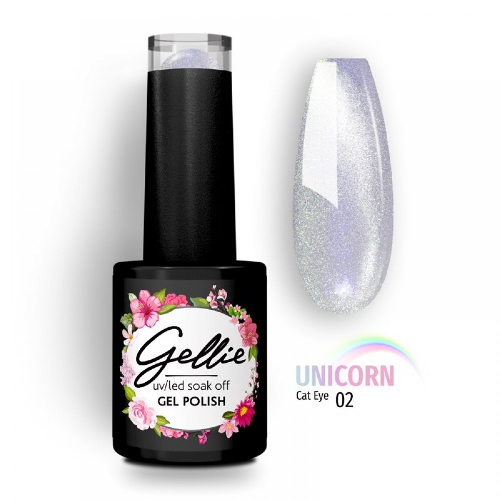 Gellie Ημιμόνιμο Βερνίκι Νυχιών Unicorn  Cat Eye 02, 10ml