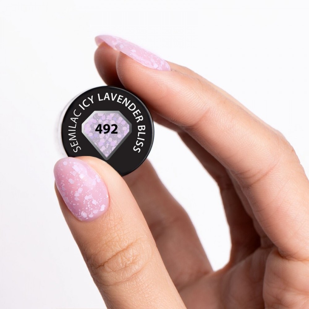 Semilac 492 UV Gel Polish Icy Lavender Bliss 7 ml Semilac 492 UV Gel Polish Icy Lavender Bliss 7 ml
