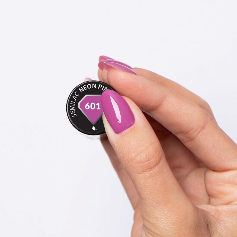 Semilac 601  UV Gel Polish Neon Pink Punch 7 ml