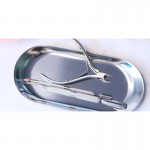 J.K Μεταλλικό Πιατάκι Silver Oval Plate (290464) J.K Μεταλλικό Πιατάκι Silver Oval Plate (290464)
