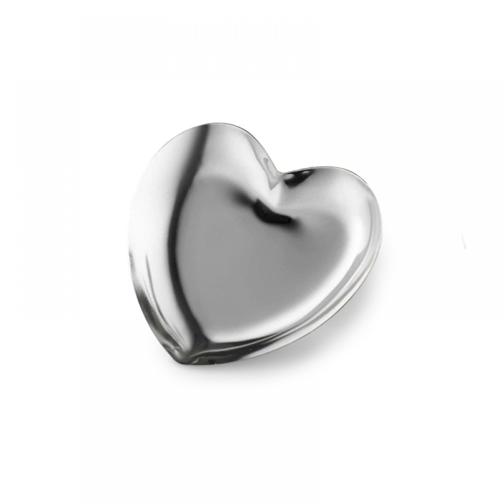 J.K Μεταλλικό Πιατάκι Silver Heart Plate (290460)