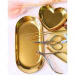 J.K Μεταλλικό Πιατάκι Gold Oval Plate (290465) J.K Μεταλλικό Πιατάκι Gold Oval Plate (290465)