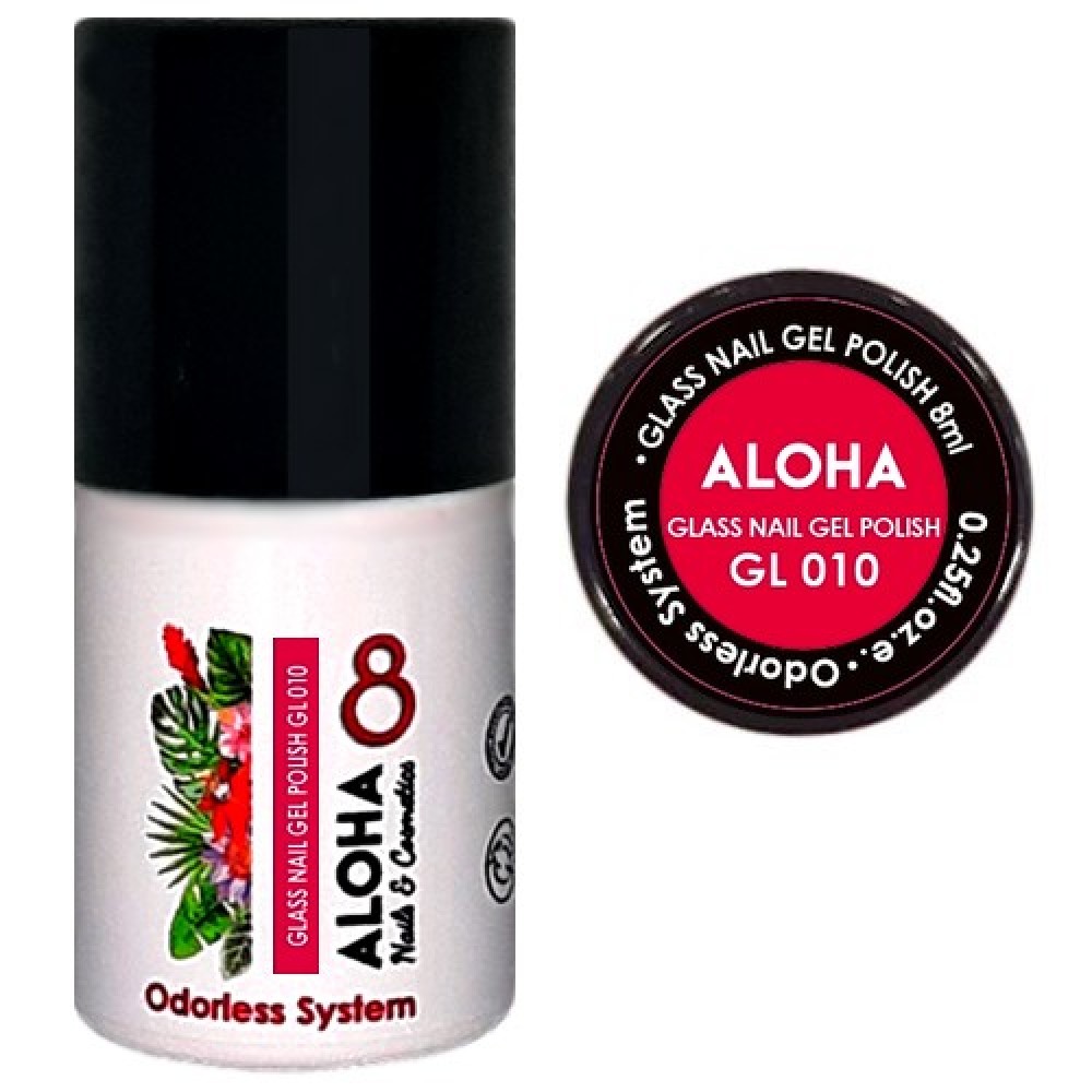 Aloha Ημιμόνιμο Βερνίκι Glass Nail Gel Polish GL 010, 8ml