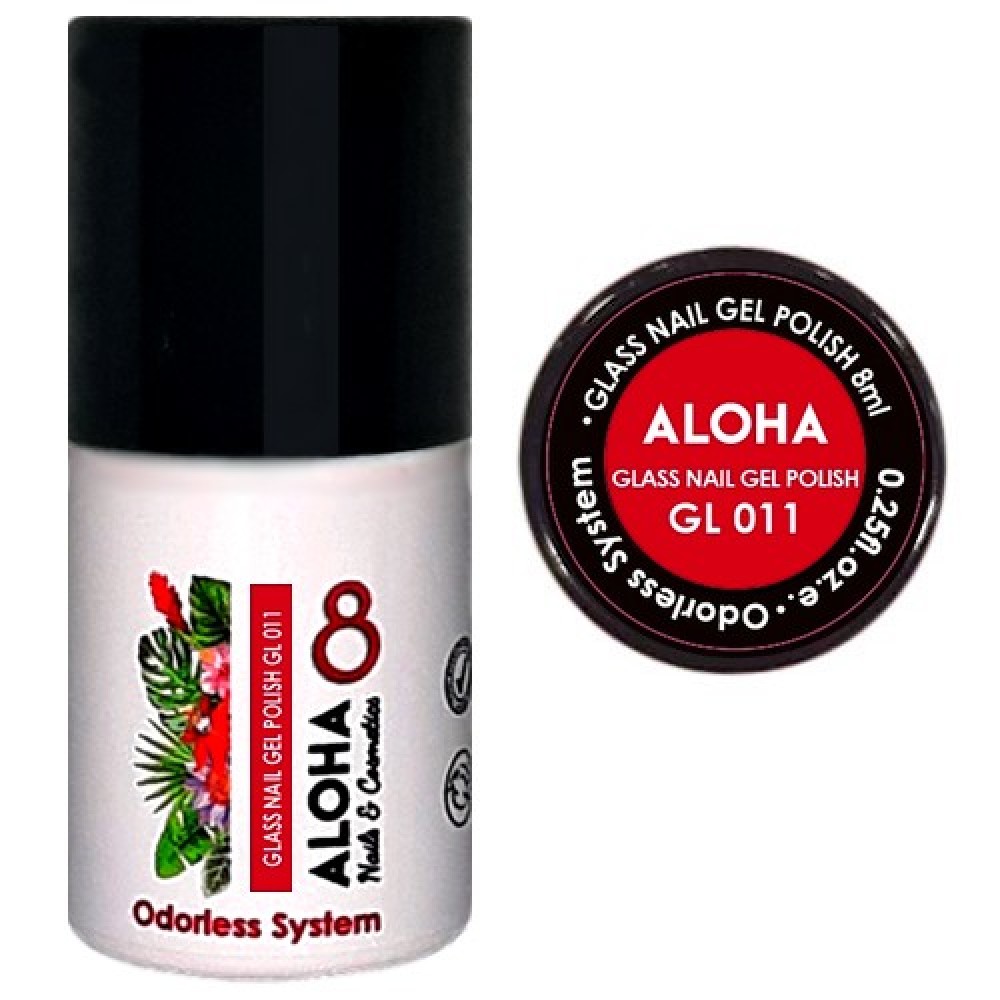 Aloha Ημιμόνιμο Βερνίκι Glass Nail Gel Polish GL 011, 8ml