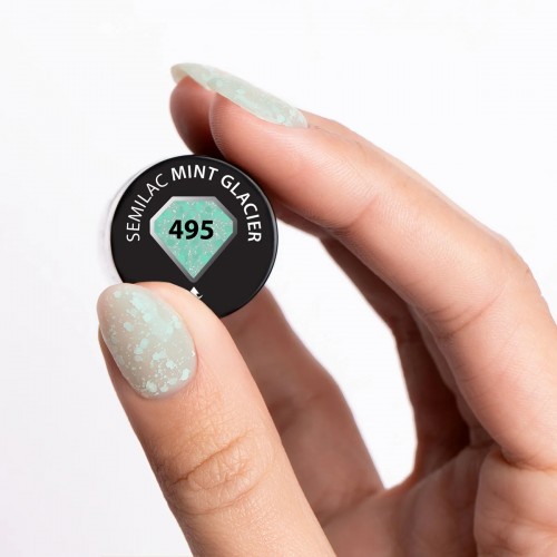 Semilac Ημιμόνιμο Βερνίκι ΝυχιώνSemilac 495 Mint Glacier 7ml